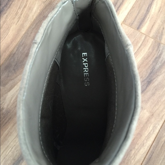 Faux suede taupe booties - Picture 2 of 4